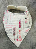 Princess words dribble bib
