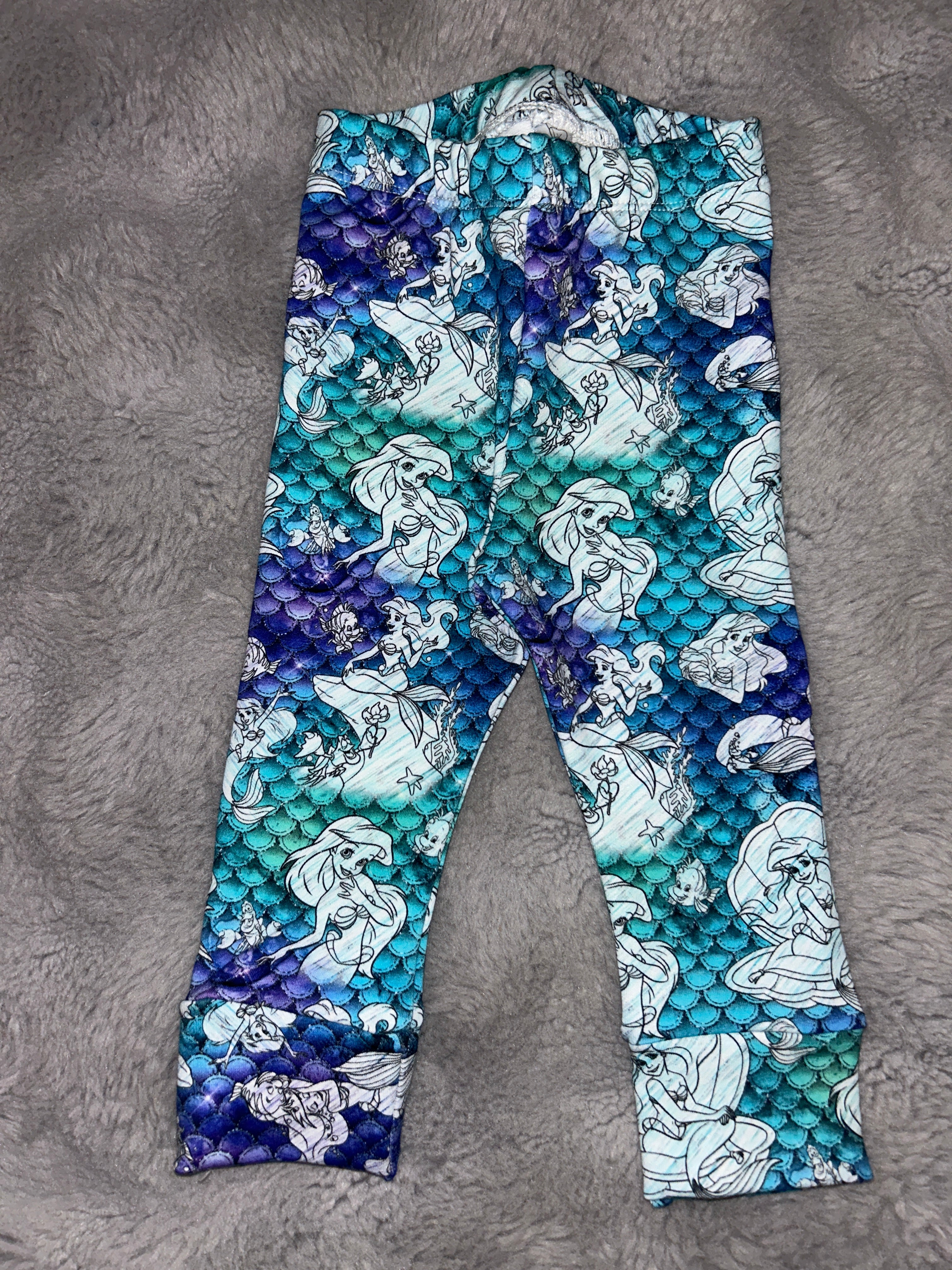 Mermaid princess leggings 3-6 months