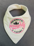 Naughty list dribble bib