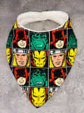 Squares superhero’s dribble bib