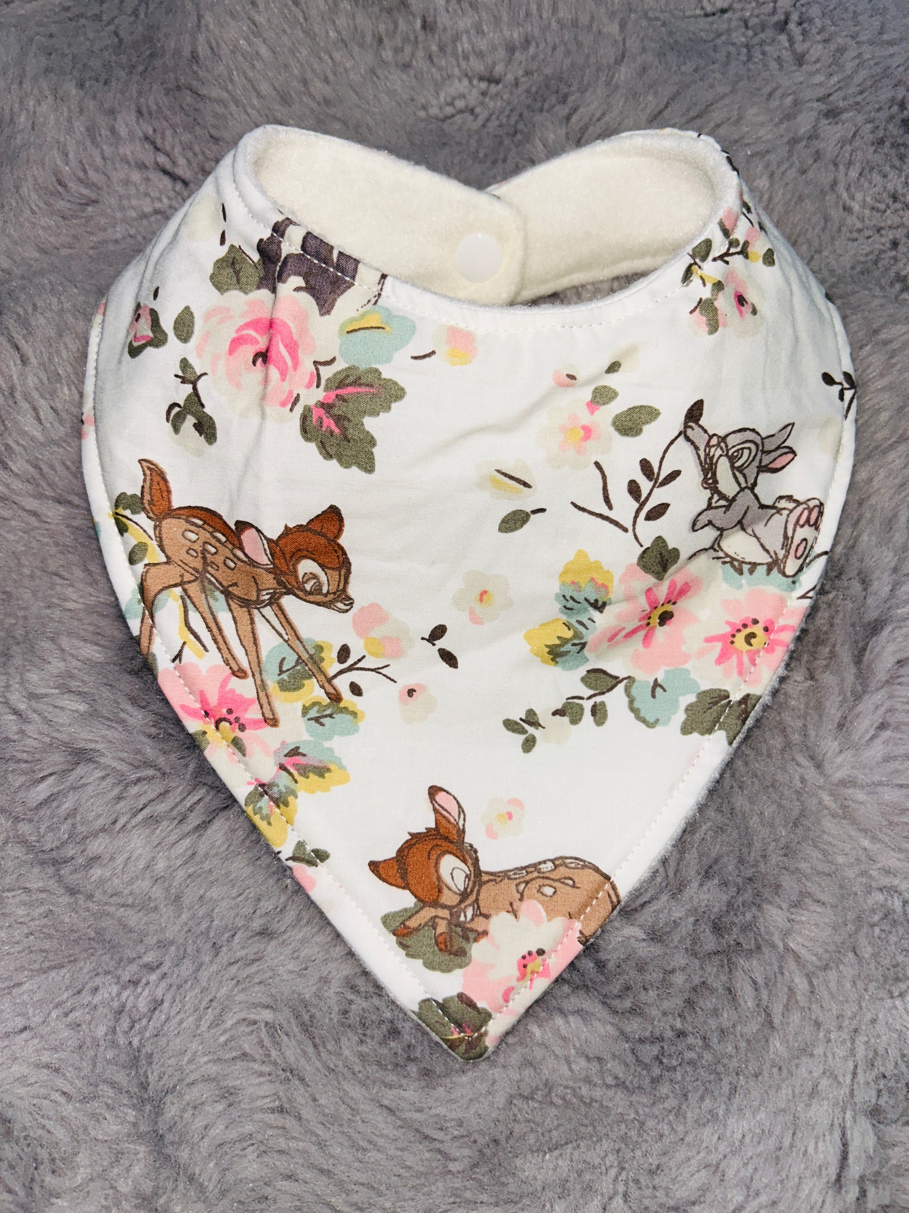Bambi floral dribble bib