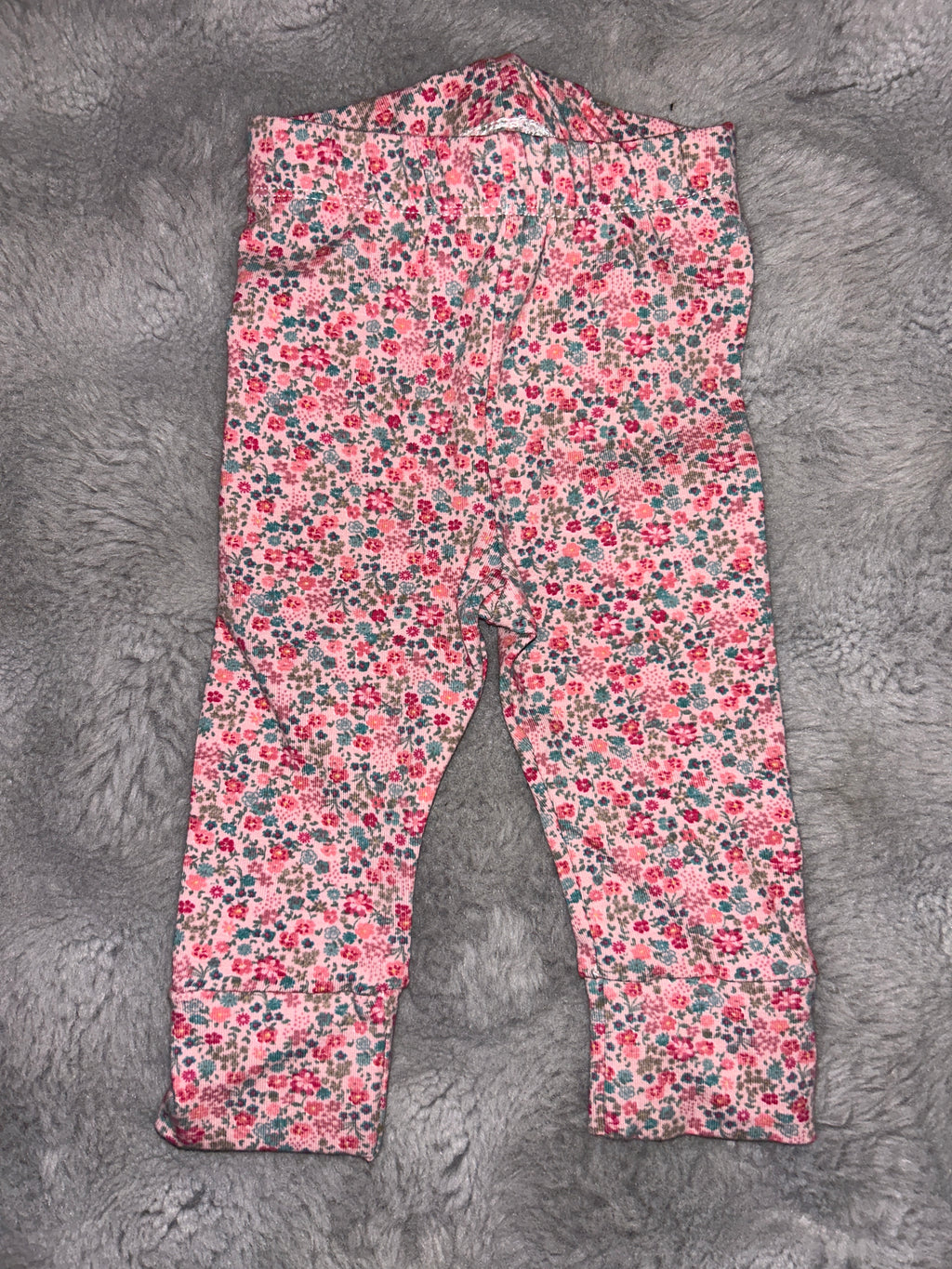 Pink floral leggings