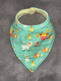 Lambs & bunnies Easter dribble bib