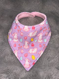 Lilac bunnies Easter dribble bib