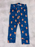 Navy foxes  leggings 6-9 months