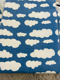 Thea custom listing Blue clouds romper 12-18 months
