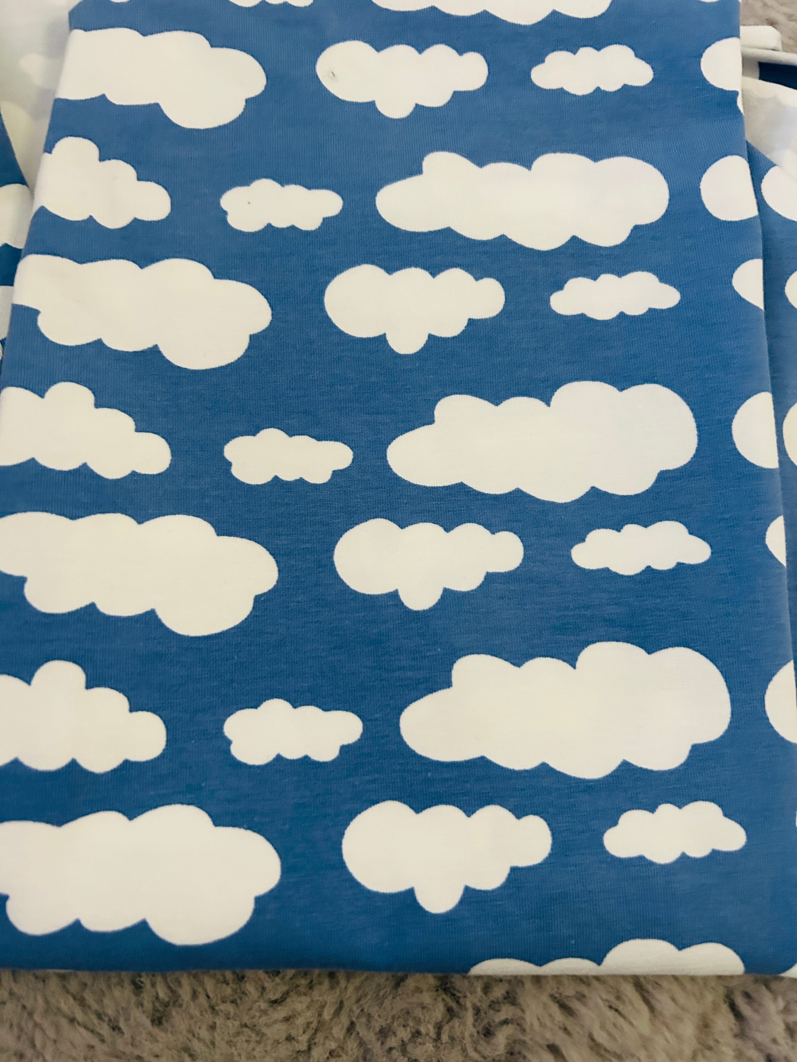 Thea custom listing Blue clouds romper 12-18 months