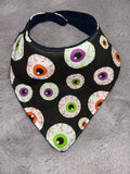Halloween eyeballs dribble bib