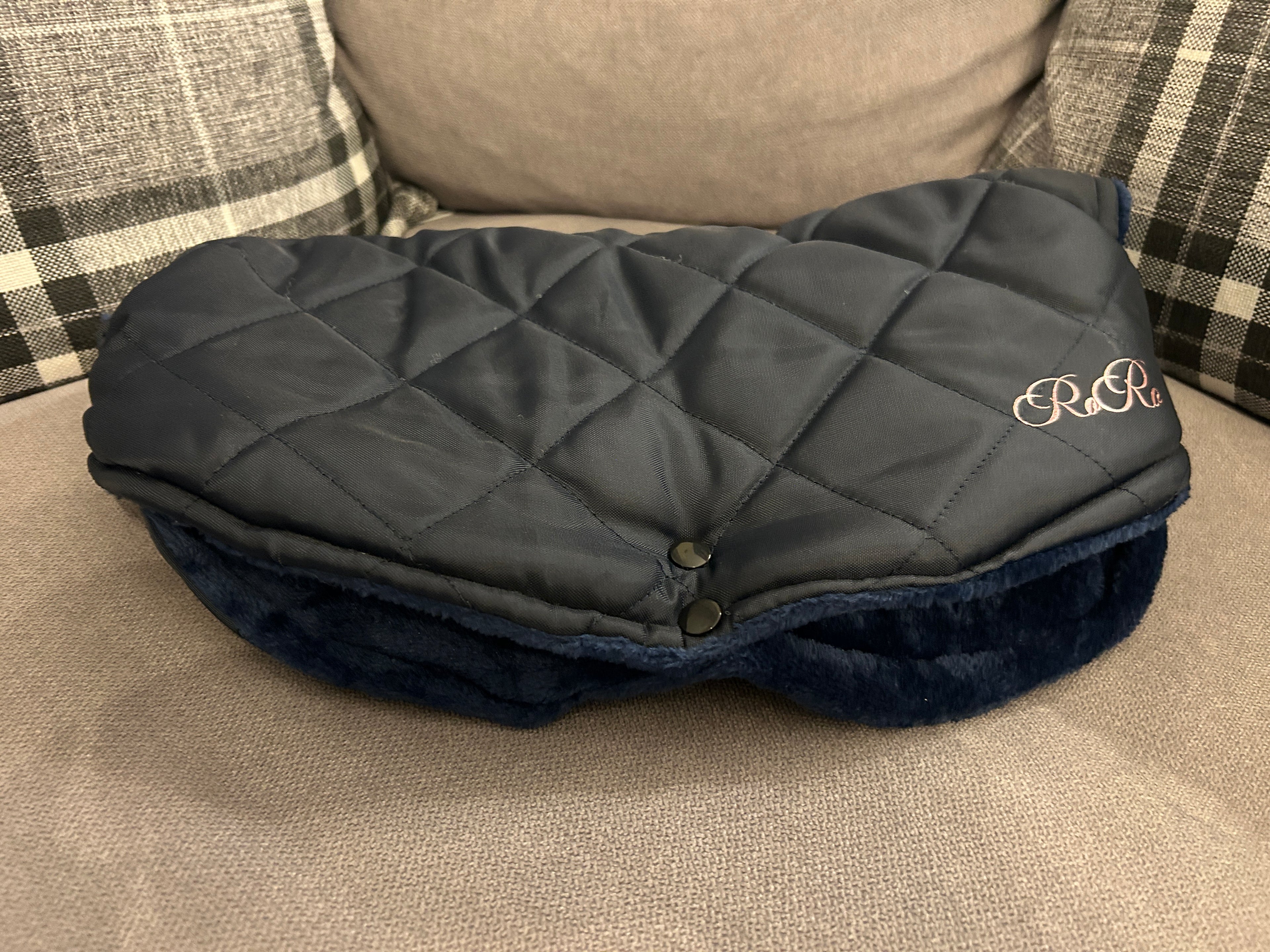 Waterproof winter pram handmuff navy/navy