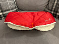 Waterproof winter pram handmuff Red/sheep