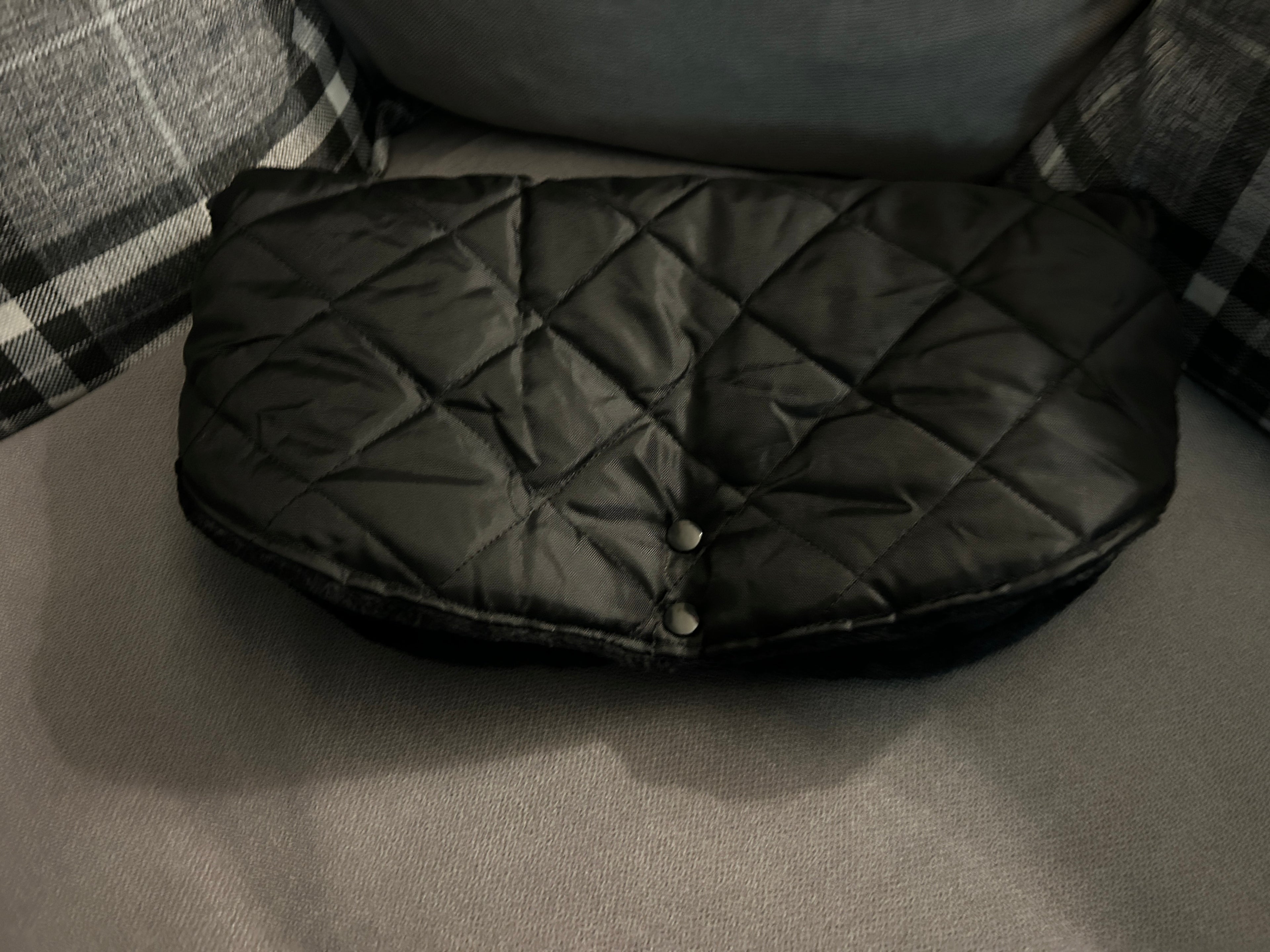 Waterproof winter pram handmuff Black/Black